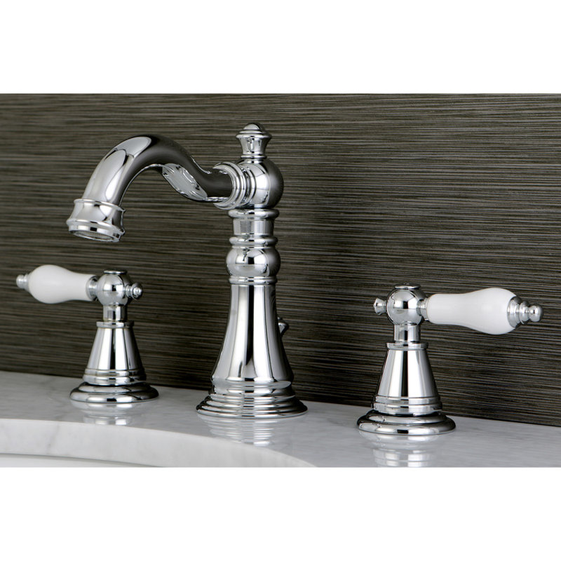 Kingston Brass English Classic Widespread Bathroom Faucet with Drain